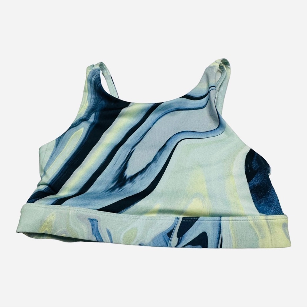 Zella Blue Marbled Sports Bra Size M